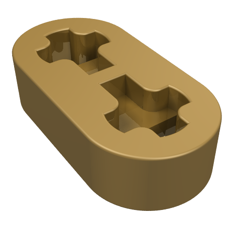 Lego Technic Beam 1 x 2 Thin / Pearl Gold