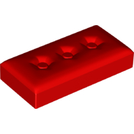 Lego Duplo Tile 2 x 4 with Cushion Pattern / Red