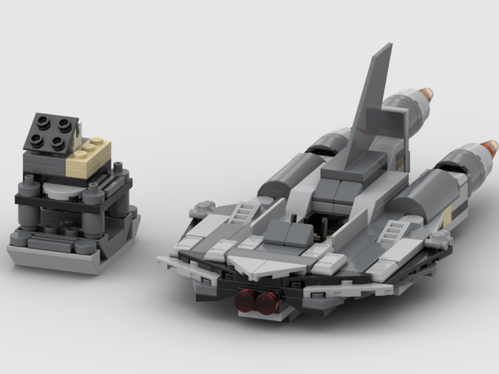 Lego Pirate Snub Fighter (75346) to Landspeeder with stand your casecar