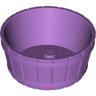 Lego Barrel Half Large with Axle Hole / Medium Lavender