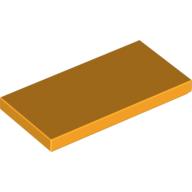 Lego Tile 2 x 4 with Groove / Bright Light Orange
