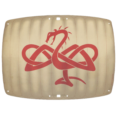 Lego Sail, Rectangle, Curved with Viking Snake Print