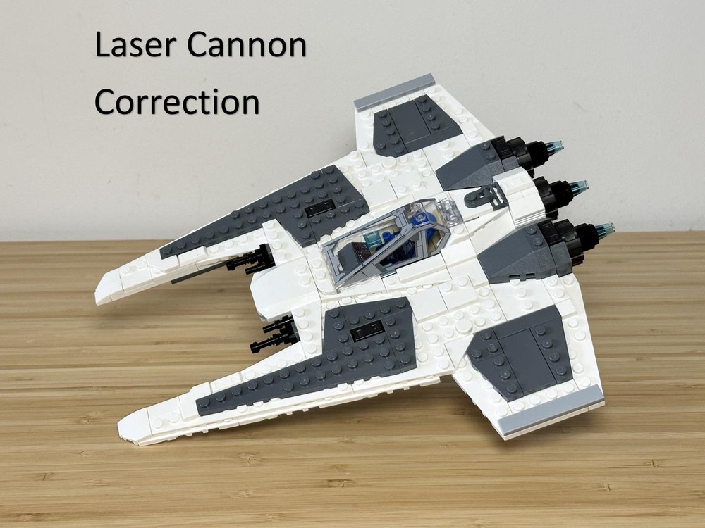 Lego Laser Cannon Position Correction on 75348 Fang Fighter