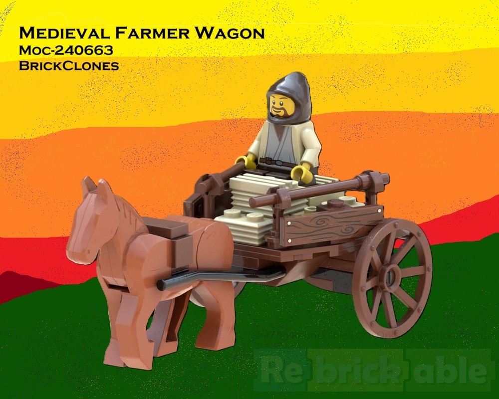 Lego Medieval Farmer Wagon