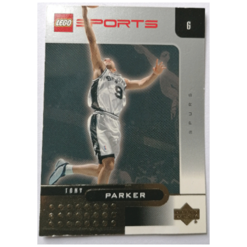 Lego Trading Card, NBA: Tony Parker, San Antonio Spurs #9 (Gold Leaf)