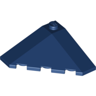 Lego Brick Wedged, Sloped 18° 4 x 4 Corner / Dark Blue