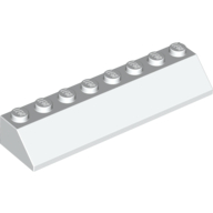 Lego Brick Sloped 45° 2 x 8 / White
