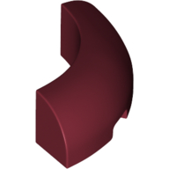 Lego Brick Round Corner 3 x 3 x 1 No Studs / Dark Red