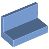 Lego Panel 1 x 2 x 1 [Square Corners] / Medium Blue