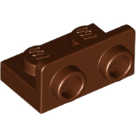 Lego Bracket 1 x 2 - 1 x 2 Inverted / Reddish Brown