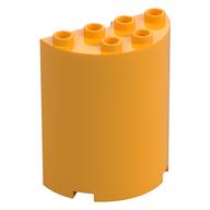 Lego Cylinder Half 2 x 4 x 4 / Bright Light Orange