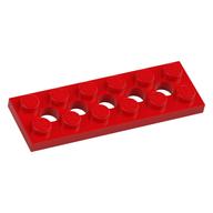 Lego Technic Plate 2 x 6 [5 Holes] / Red