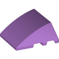 Lego Brick Wedged, Curved 4 x 3 No Studs [Plain] / Medium Lavender