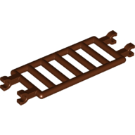 Lego Bar 7 x 3 [4 Clips] / Reddish Brown