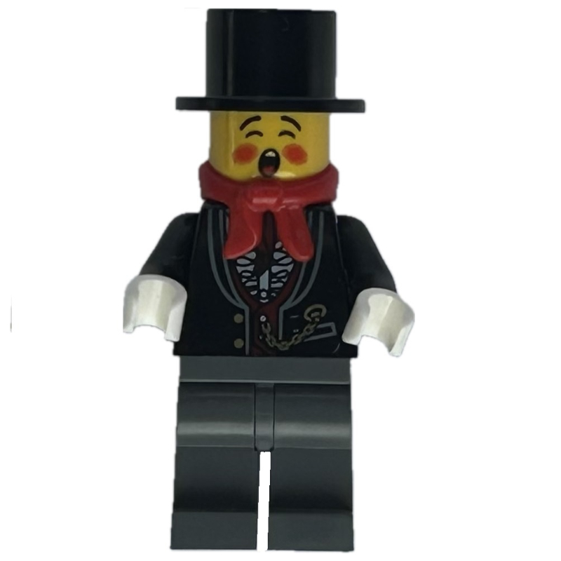 Lego Caroler, Man, Ruffled Shirt and Gold Chain