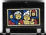 Lego Minifigure, Utensil Book Cover with 3 Minifigures on Video Call Screen Pattern (Sticker) - Set 80111