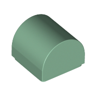 Lego Brick Curved 1 x 1 x 2/3 Double Curved Top, No Studs / Sand Green