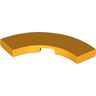 Lego Tile 3 x 3 Curved, Macaroni / Bright Light Orange