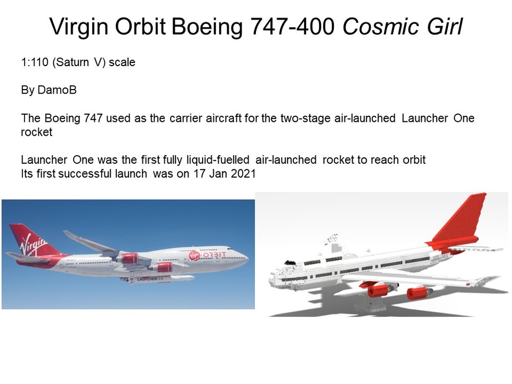 Lego Virgin Orbit 'Cosmic Girl' and LauncherOne