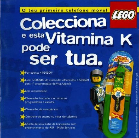 Lego 1998 Insert - Promotion 'O teu primeiro telefono móvel'