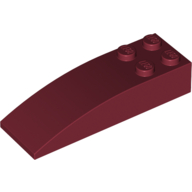 Lego Brick Curved 6 x 2 / Dark Red