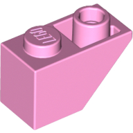Lego Brick Sloped Inverted 45° 2 x 1 / Bright Pink