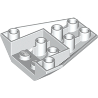 Lego Brick Wedged, Sloped Inverted 4 x 4 Triple [2 Connections between Front Studs] / White