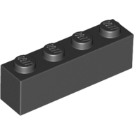 Lego Brick 1 x 4 / Black