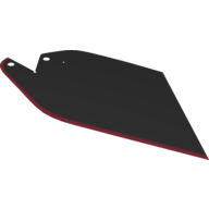 Lego Large Figure Cape, Angled, 3 Holes, Dark Red Border Pattern / Black