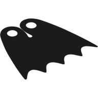 Lego Neckwear Cape, Scalloped 5 Points with Metallic Gold Back [Traditional Starched Fabric]