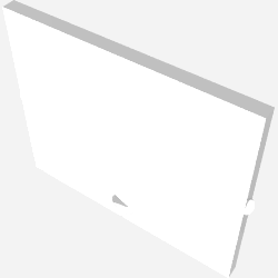 Lego Glass for Window 1 x 4 x 3 [Old Style - Circular Indent]