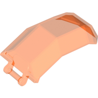 Lego Windscreen 4 x 4 x 4 2/3 with Handle / Trans-Neon Orange