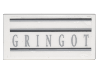 Lego Tile 2 x 4 with 'GRINGOT' Pattern (Sticker) - Set 10217