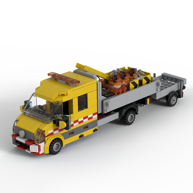 Lego Large Double Cab Flatbed Van - Escort