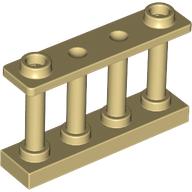 Lego Fence Spindled 1 x 4 x 2 [2 Top Studs] / Tan
