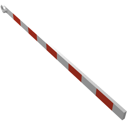 Lego Train Level Crossing Gate Type 2 with Red Stripes Print