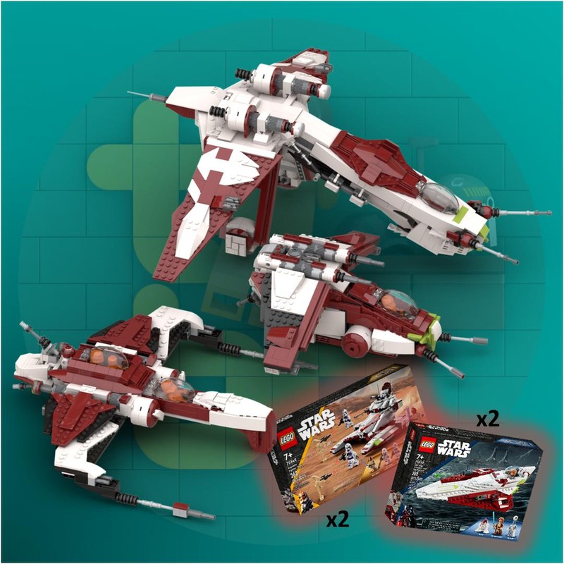 Lego 75333 - 75342 - 3-in-1 Republic Ships - 187th Legion Edition