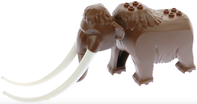 Lego Woolly Mammoth with White Tusks