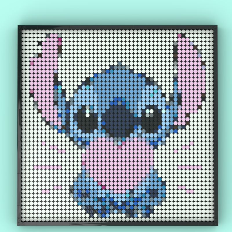 Lego Stitch wall art