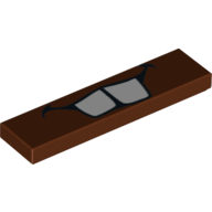 Lego Tile 1 x 4 with Teeth Print (Mater)
