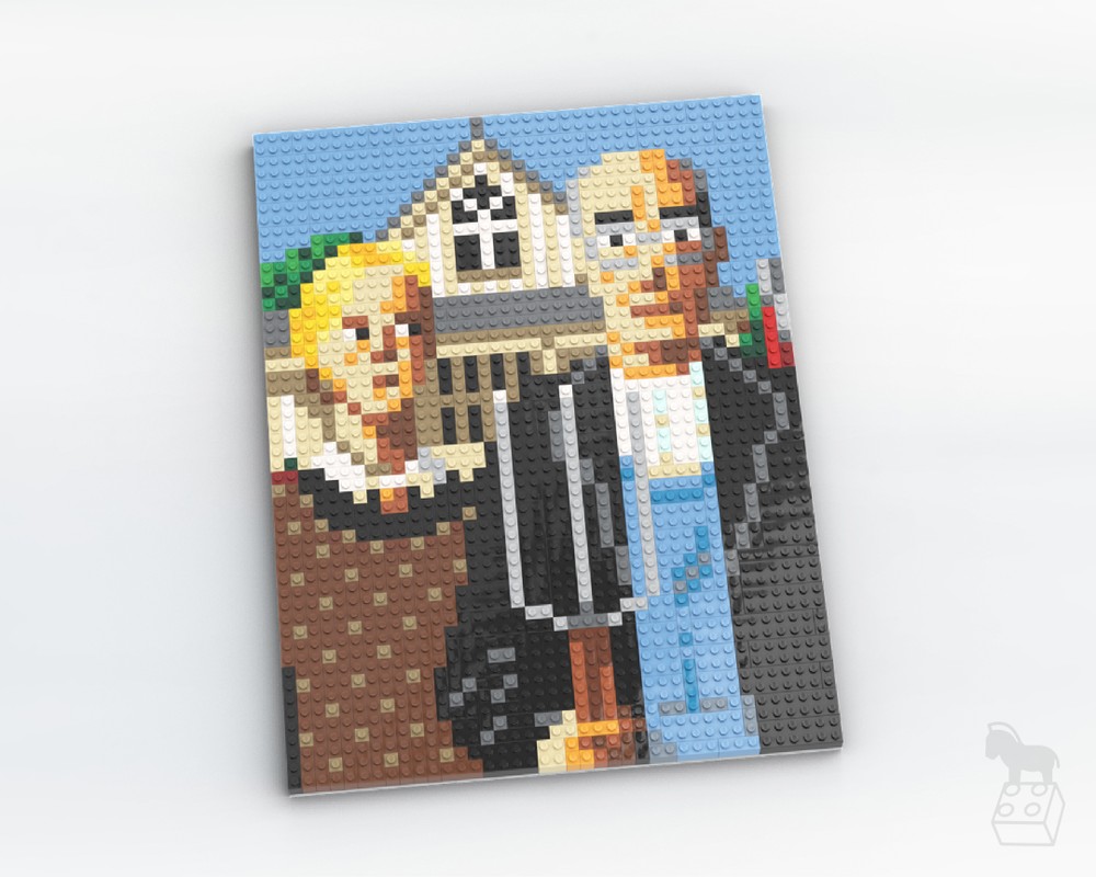 Lego American Gothic Brick Art Mosaic