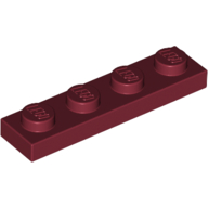 Lego Plate 1 x 4 / Dark Red