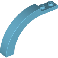 Lego Brick Arch 1 x 6 x 3 1/3 Curved Top / Medium Azure