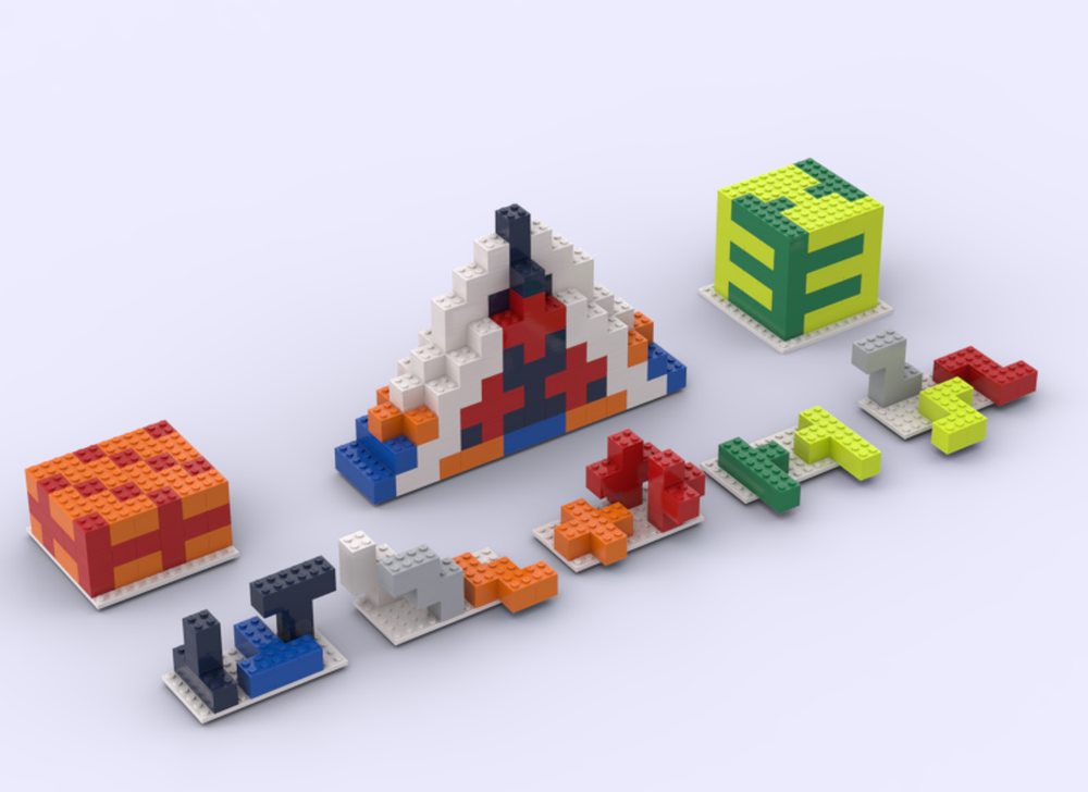Lego Easy Pentominoe puzzles with studs - Make Your Own Puzzle