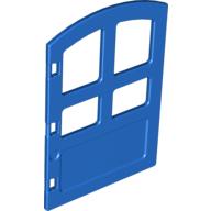 Lego Duplo Door 1 x 4 x 4 with Four Panes, Different Size and Curved Top / Blue