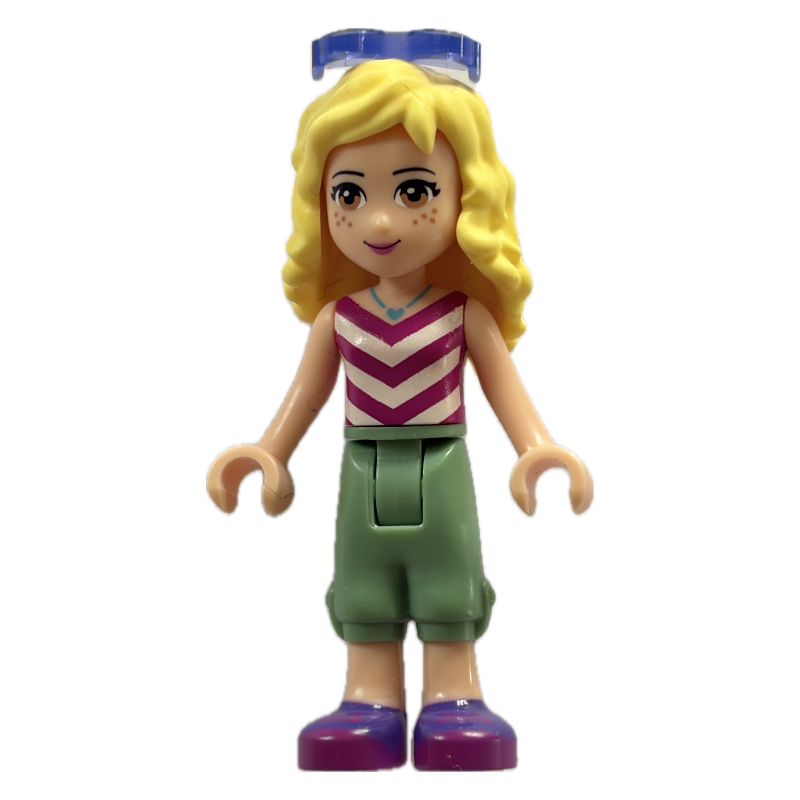 Lego Naya - White/Magenta Top, Sand Green Trousers
