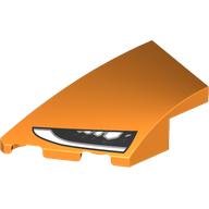 Lego Brick Wedged, Curved 4 x 2 with Stud Notch Left with Headlight Print