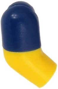 Lego Arm, Right with Molded Dark Blue Short Sleeve  Pattern / Yellow
