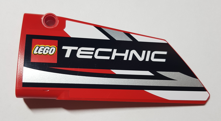 Lego Technic, Panel Fairing #17 Large Smooth, Side A with LEGO TECHNIC Logo Pattern (Sticker) - Set 42000