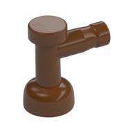 Lego Tap 1 x 1 without Hole in Spout / Reddish Brown